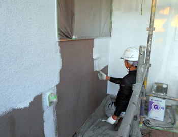 2020.1.11　外壁下塗り作業