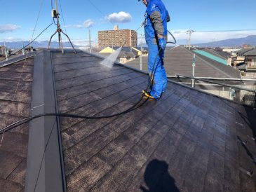 2021/1/9　屋根高圧洗浄
