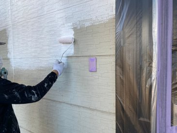 2021/1/25　外壁下塗り作業
