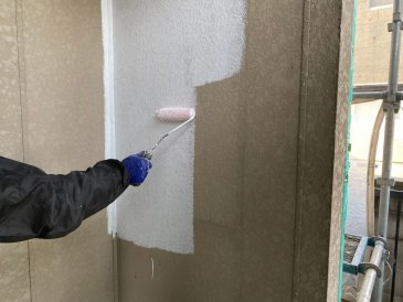 2021/2/12　外壁下塗り作業