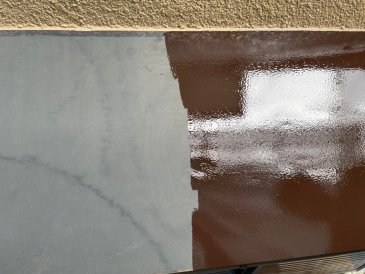 2021/9/27　庇塗装作業１回目