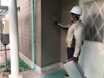 2021/7/29　外壁塗装作業２回目