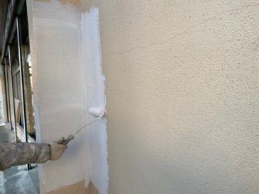 2022/1/19　外壁下塗り作業