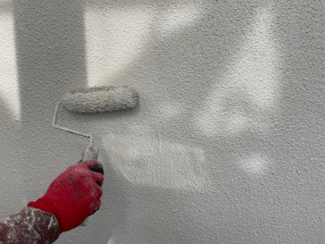 2021/12/16　外壁上塗り作業２回目