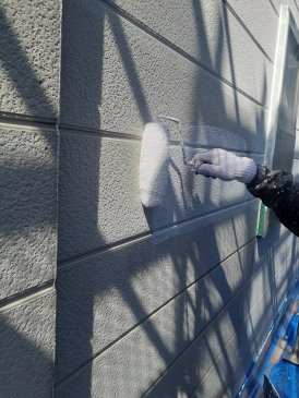 2022/3/14　外壁下塗り作業