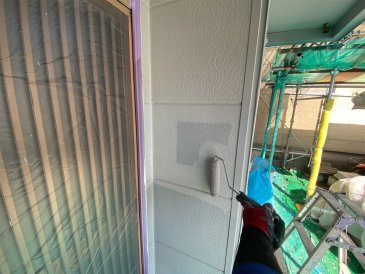 2022/3/15　外壁塗装作業2回目