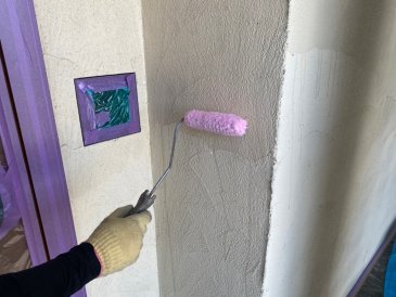 2022/3/21　外壁下塗り作業