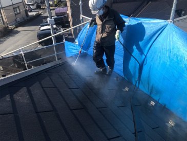 2022/3/19　屋根高圧洗浄