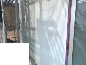 2022/8/11_外壁 下塗り（錆び止め）作業