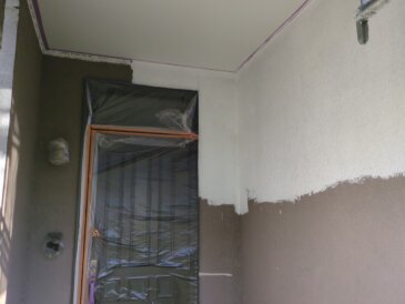 外壁 下塗り作業